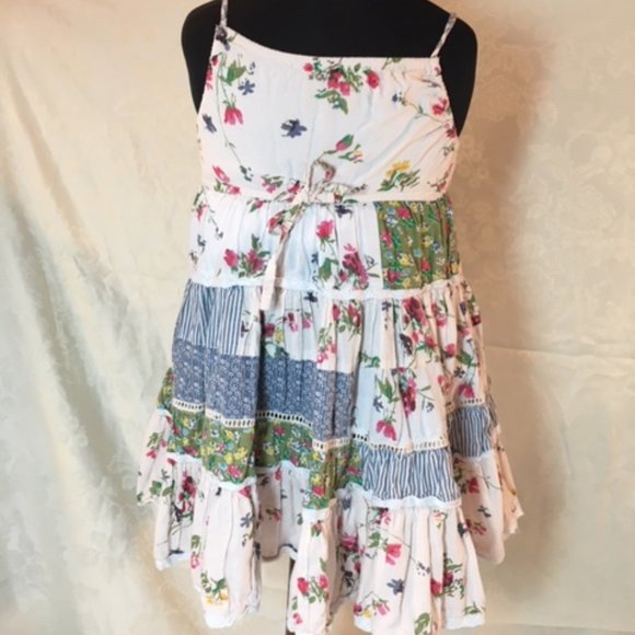 ✨HP✨ Cutey Couture Cotton Floral Patchwork Sundress w/Slip Size2 - Picture 3 of 14